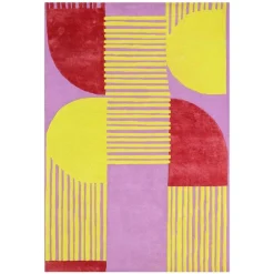 Finarte Stool matta, gul - rosa