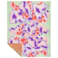 Finarte Tutti Frutti pläd, 135 x 190 cm, grön