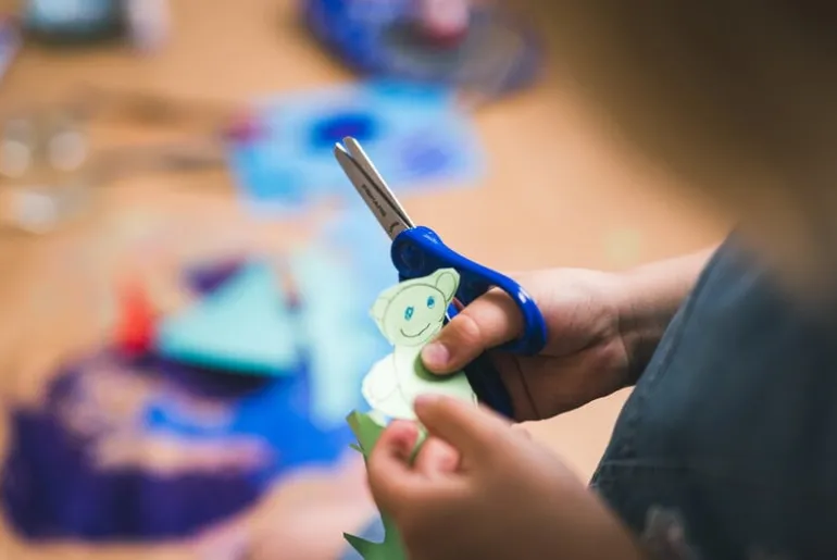 Fiskars Barnsax 13 cm, blå