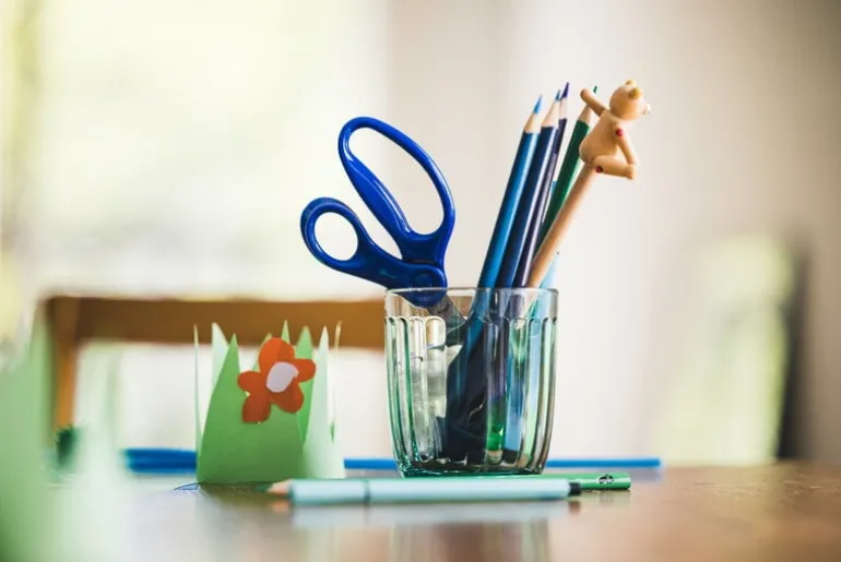 Fiskars Barnsax 13 cm, blå