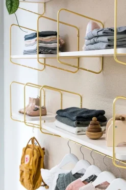 Fólk Reykjavík Urban Nomad stång L, 2-pack krokar, guld