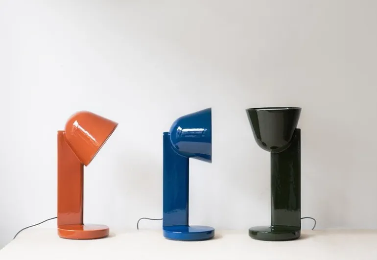 Flos Céramique Down bordslampa, roströd