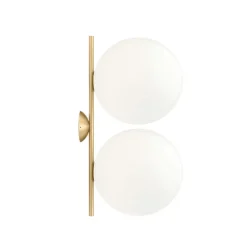 Flos IC C/W2 Double vägg-/taklampa, mässing