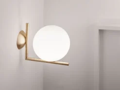 Flos IC C/W2 vägg-/taklampa, svart