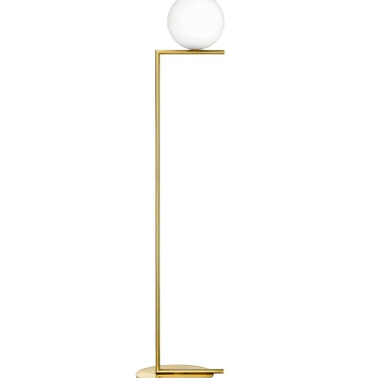 Flos IC F1 golvlampa, mässing