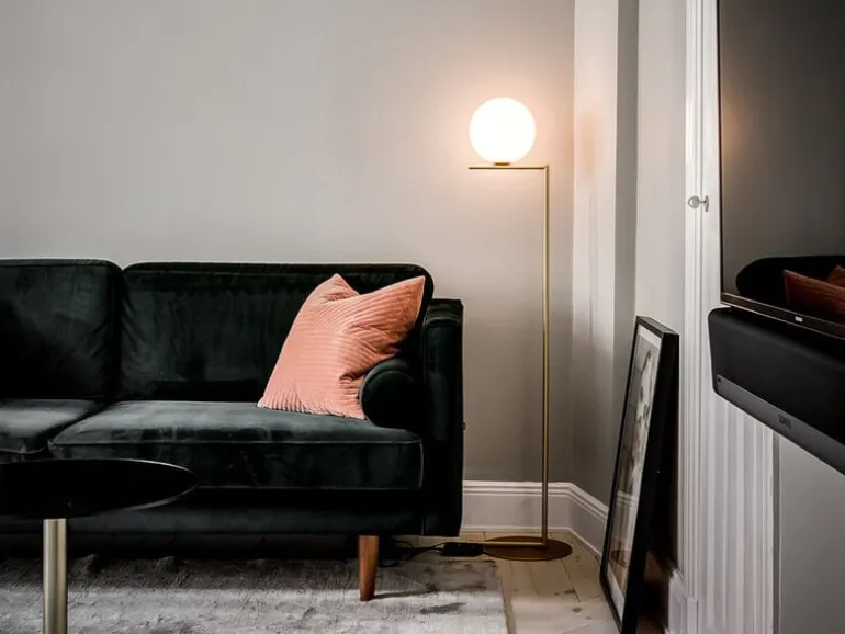Flos IC F1 golvlampa, mässing