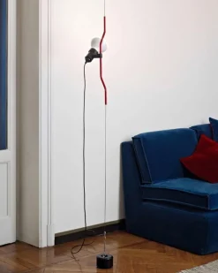 Flos Parentesi 50 golvlampa, turkos, dimbar