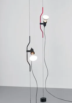 Flos Parentesi golvlampa, röd, dimbar