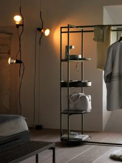 Flos Parentesi golvlampa, vit, dimbar