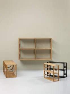 Fogia Arch hylla, hög, lackad ek