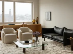 Fogia Barba clubfåtölj, lackerad bok - Ivory 001 Karakorum