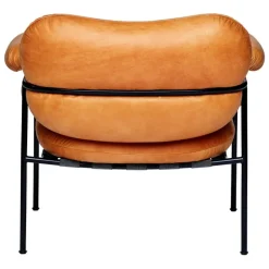 Fogia Bollo loungefåtölj, cognac läder - svart