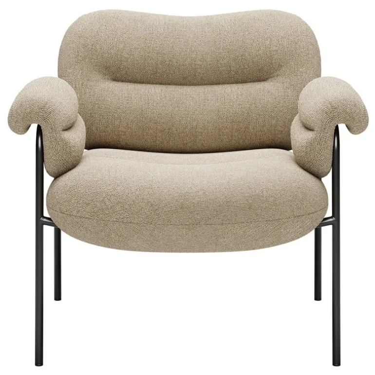 Fogia Bollo loungefåtölj, Main Line Flax 20 - svart