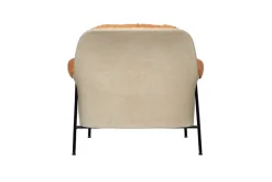 Fogia Lyra fåtölj, svart stål - konjaksfärgat läder