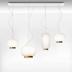 Foscarini Chouchin Reverse 1 pendellampa, vit - orange