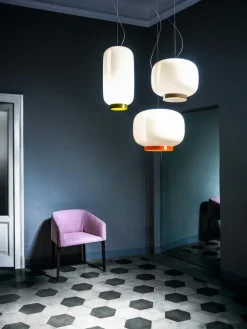 Foscarini Chouchin Reverse 3 taklampa, vit - grå