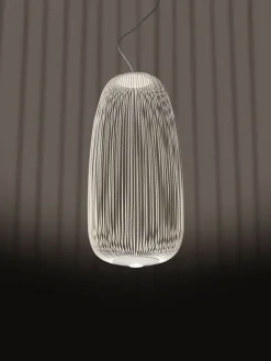 Foscarini Spokes 1 pendellampa, dimbar, vit