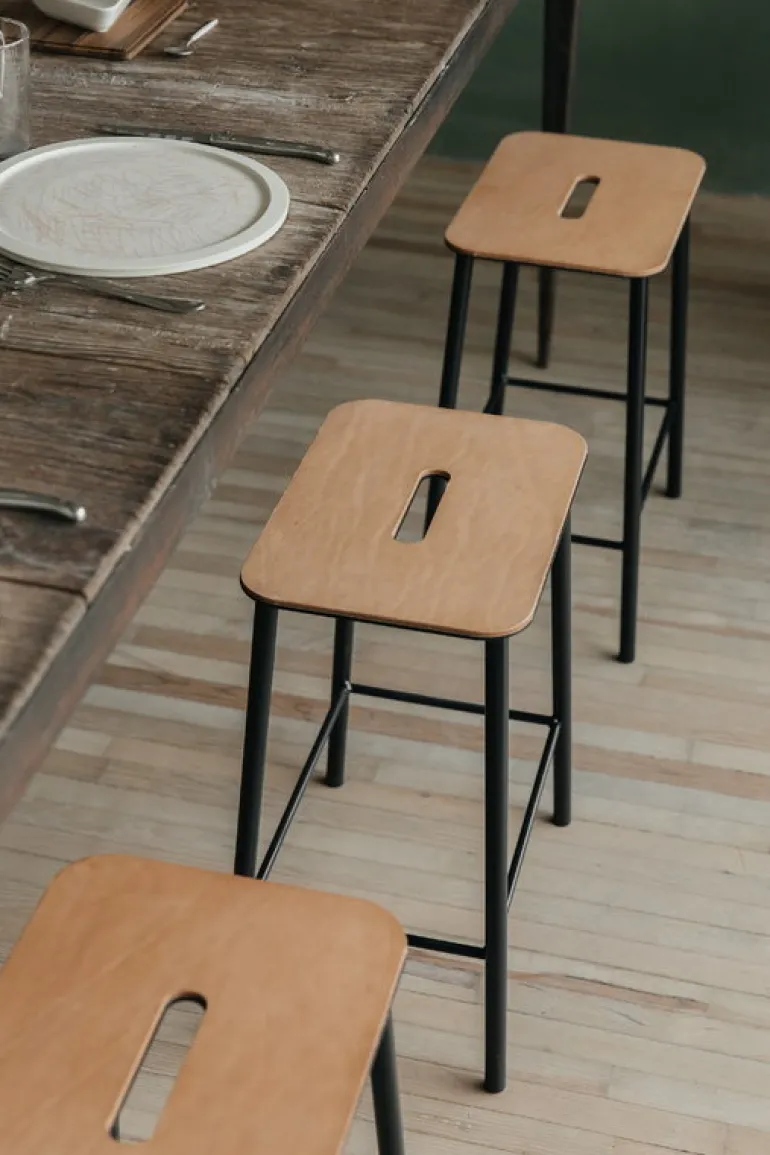 Frama Adam pall, 65 cm, naturläder - mattsvart