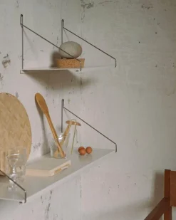 Frama D20 hylla, 80 cm, varmvitt stål