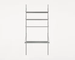 Frama Shelf Library H1852 vägghylla med skrivbord, rostfritt stål