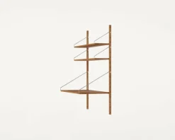 Frama Shelf Library H1148 vägghylla med skrivbord, oljad ek