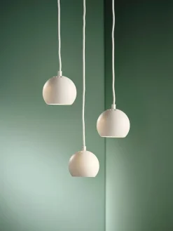 Frandsen Ball, pendellampa, 12 cm, mattvit