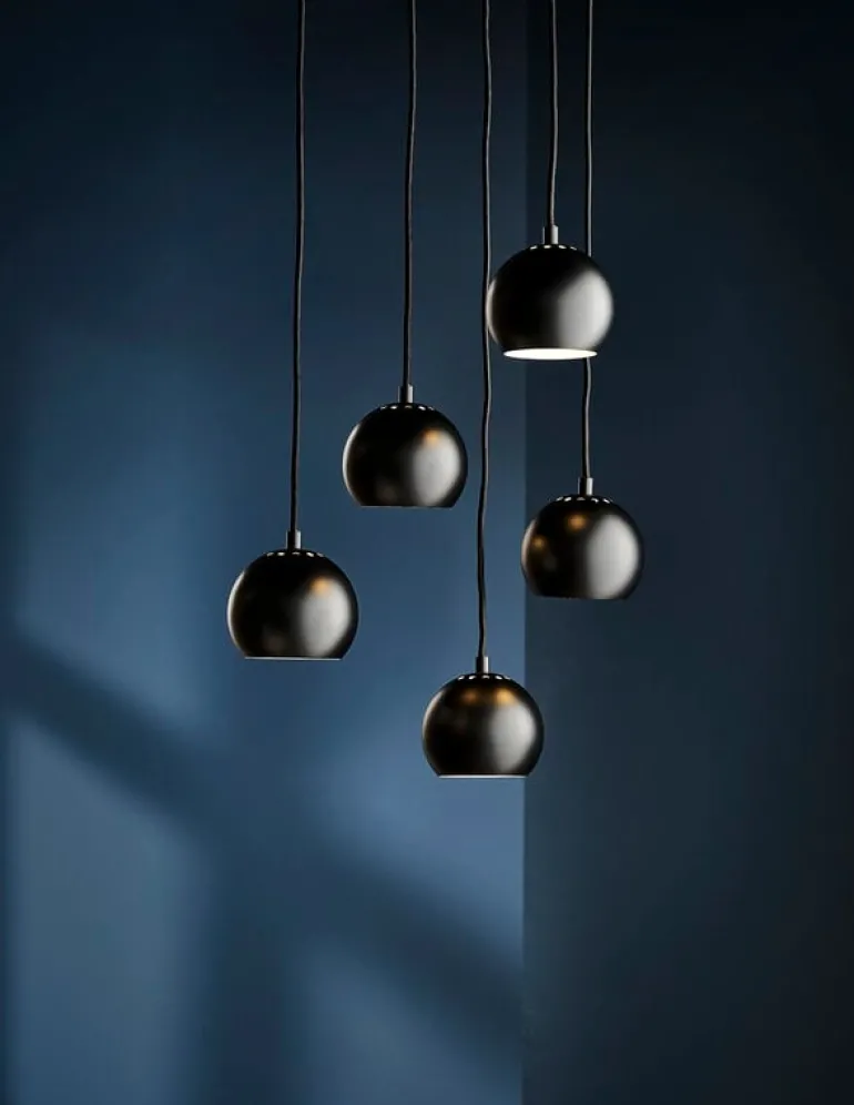 Frandsen Ball, pendellampa, 12 cm, mattsvart