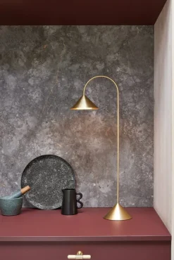 Frandsen Gras, portabel bordslampa, 72 cm, mässing