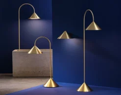 Frandsen Gras, portabel bordslampa, 72 cm, mässing