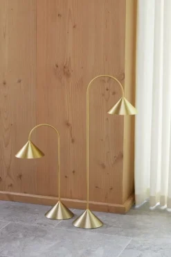 Frandsen Gras, portabel bordslampa, 72 cm, mässing