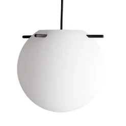 Frandsen Koi pendellampa, 25 cm, vit opal - svart