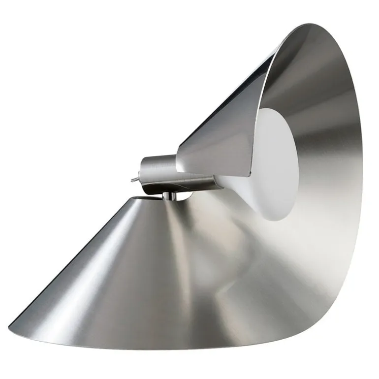 Frandsen Peel bordslampa, borstat rostfritt stål