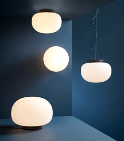 Frandsen Supernate taklampa, 28 cm, vit opal - svart