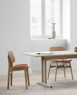 Fredericia C18 bord 220 x 90 cm, såpad ek