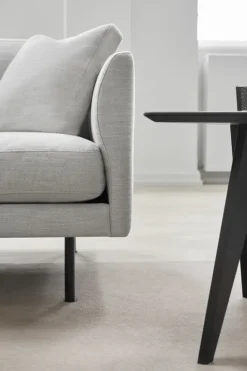 Fredericia Calmo 80 3-sitssoffa, Ruskin 10 - svart stål