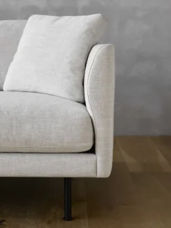 Fredericia Calmo 80 3-sitssoffa, Ruskin 10 - svart stål