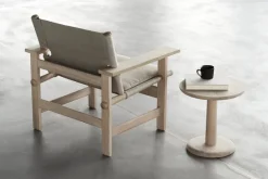 Fredericia Canvas stol med sittdyna, såpad ek - naturell canvas