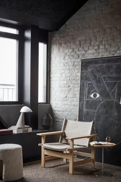 Fredericia Canvas stol med sittdyna, oljad ek - naturell canvas