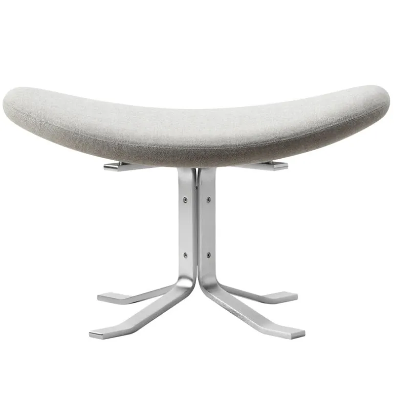 Fredericia Corona fotpall, borstad krom - Gabriel Capture 4101