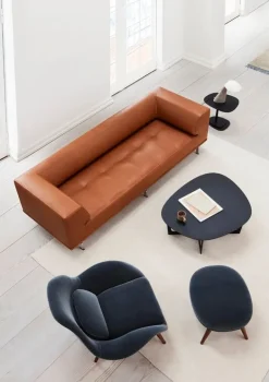 Fredericia Insula soffbord, 95 x 98 cm, svart aluminium