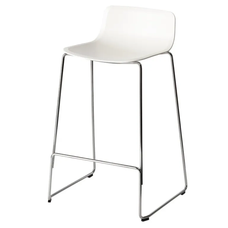 Fredericia Pato barstol, 67 cm, vit - krom