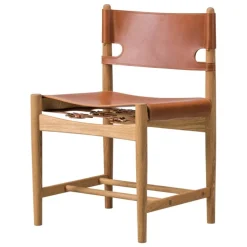 Fredericia Spanish Dining Chair, konjaksfärgat läder - oljad ek