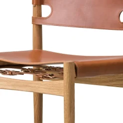 Fredericia Spanish Dining Chair, konjaksfärgat läder - oljad ek