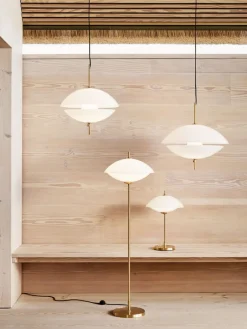 Fritz Hansen Clam bordslampa, opal - mässing