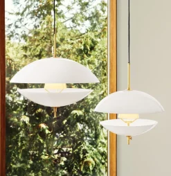 Fritz Hansen Clam pendel, 55 cm, opal