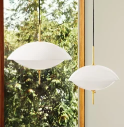 Fritz Hansen Clam pendellampa, 44 cm, opal