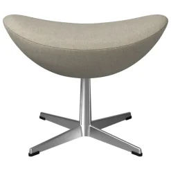 Fritz Hansen Egg, fotpall, satinpolerad aluminium - Re-wool 0218