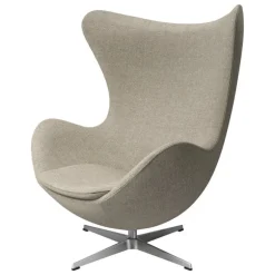 Fritz Hansen Egg loungefåtölj, satinpolerad aluminium - Re-wool 0218