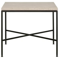 Fritz Hansen Planner MC330 soffbord, svart - Krämfärgad marmor