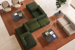 Fritz Hansen Planner MC340 soffbord, svart - Marble charcoal